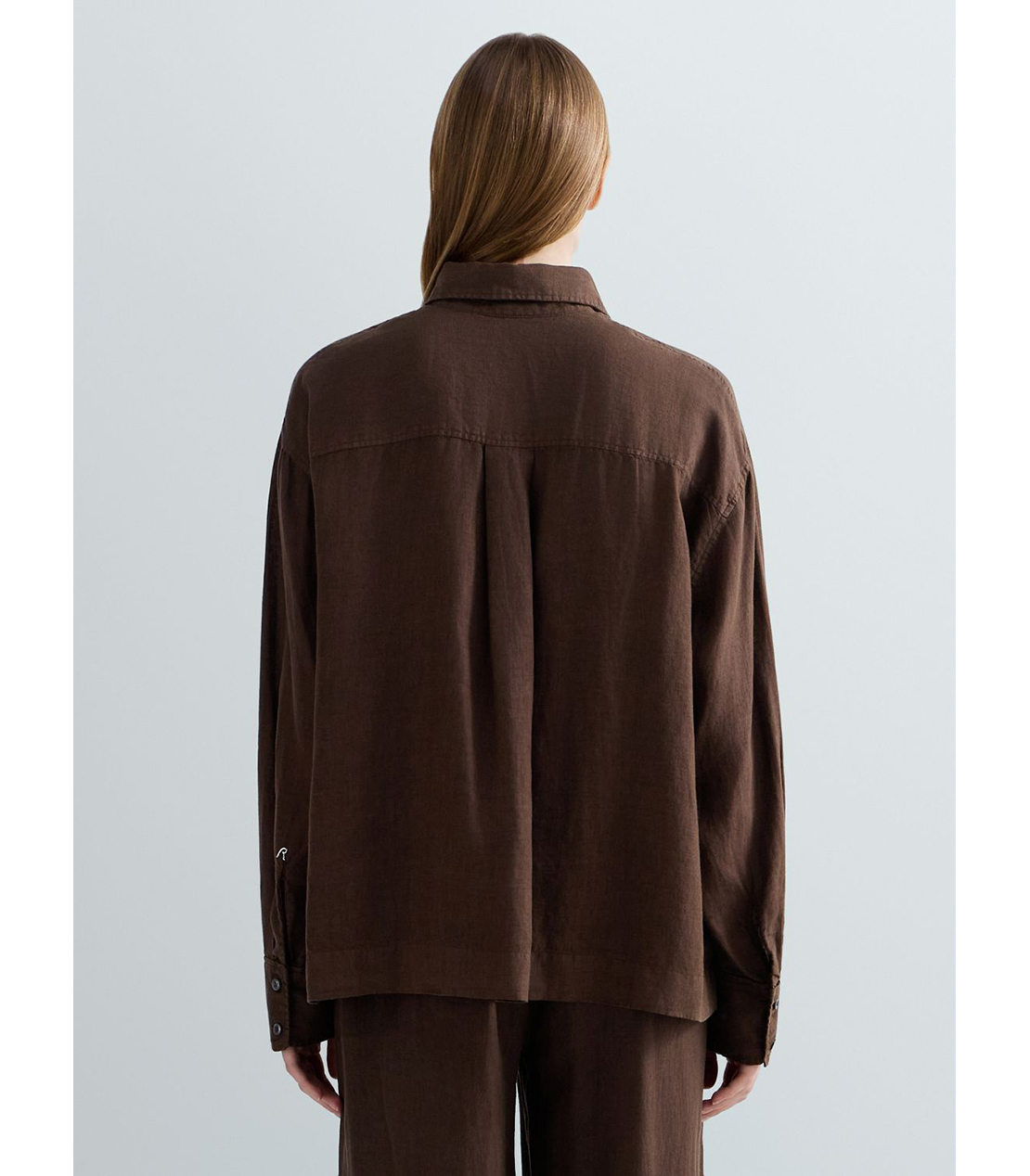 リネンオーバーサイズシャツ 詳細画像 コーヒー 3